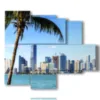 bild mit bildern von miami beach - version: 5 pannelli 104x90cm