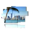 painting with images of miami beach - version: 9 pannelli 171x108cm