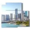 painting with photos of miami florida - version: 5 pannelli 102x93cm