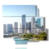 painting with photos of miami florida - version: 6 pannelli 113x99cm