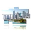 cuadro con foto de miami florida - version: 9 pannelli 182x107cm