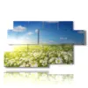 tableau avec photos de marguerites des champs - version: 7 pannelli 157x90cm