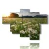 picture with photo of daisies - version: 6 pannelli 136x94cm