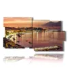 painting with photos of italian cities above naples - version: 10 pannelli 183x100cm