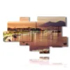 painting with photos of italian cities above naples - version: 9 pannelli 189x110cm