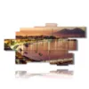 painting with photos of italian cities above naples - version: 10 pannelli 212x111cm