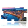 painting with italian cities images in naples - version: 10 pannelli 186x105cm