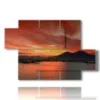 quadro con foto tramonto a napoli - version: 5 pannelli 128x85cm