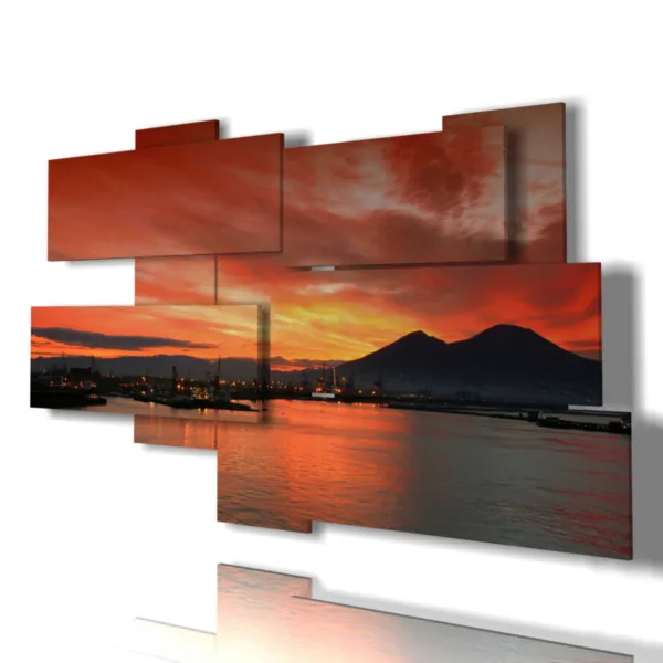 cuadro atardecer Nápoles