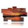 caja con fotos del atardecer en napoles - version: 9 pannelli 182x107cm