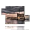 painting with images naples today - version: 5 pannelli 128x85cm