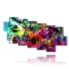tableaux colores modernes delire de couleurs - version: 9 pannelli 200x111cm