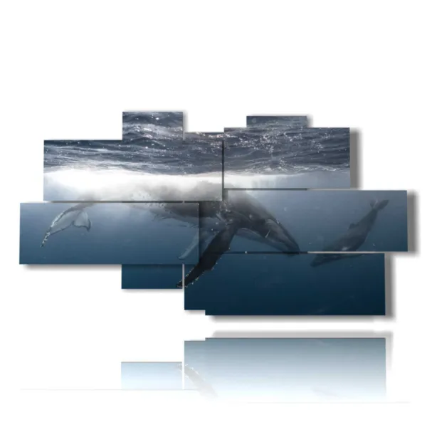 Gemälde, Meer, Fische