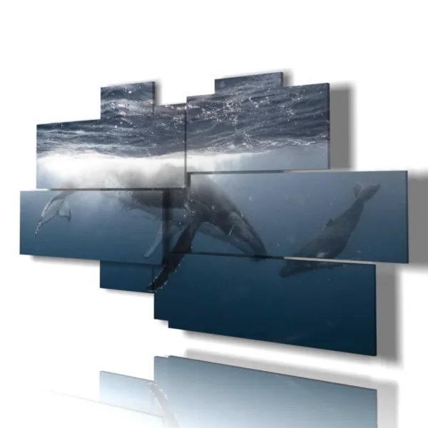 Drucke Gemälde, Meer, Fische