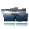 quadri mare pesci e balene - version: 11 pannelli 197x106cm