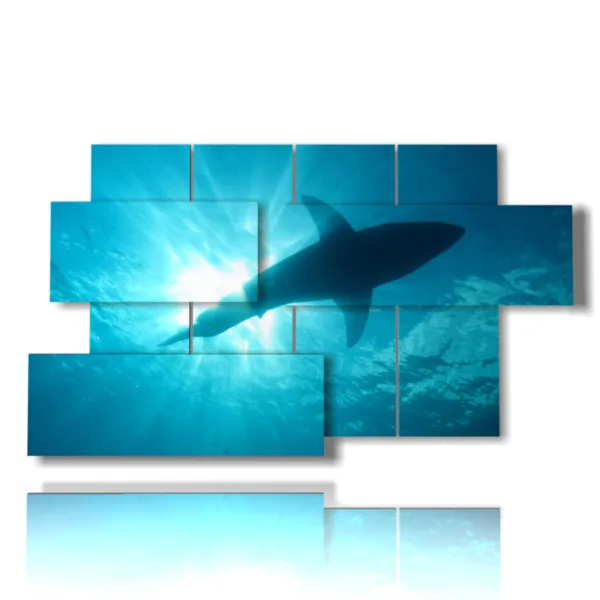 Gemälde mit Meer und Fischen