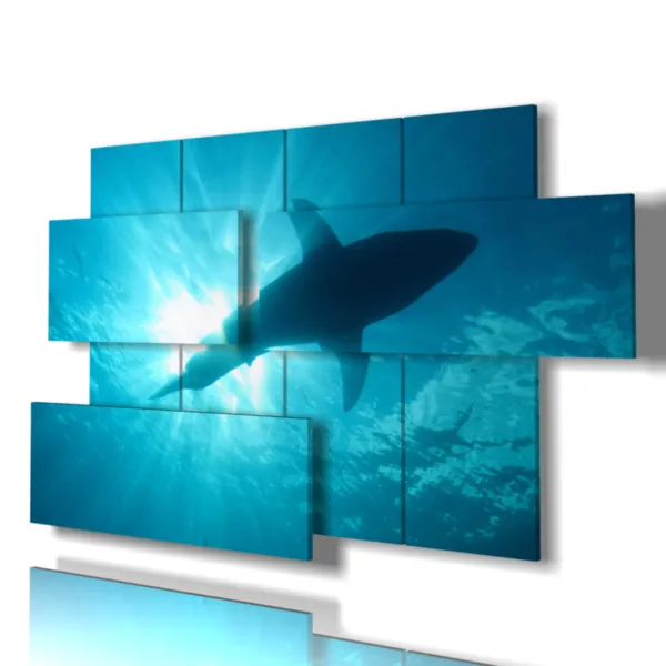 Drucke mit Meer und Fischen