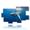 painting of fish and underwater whale - version: 10 pannelli 186x115cm