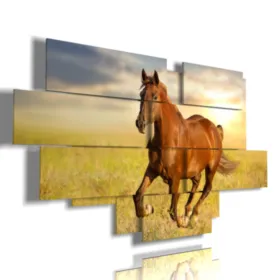 paintings of running horses