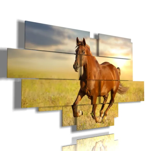cuadros de caballos en carrera