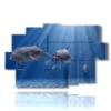 bilder ueber fische und delfinfamilie schwimmen im - version: 9 pannelli 171x108cm