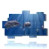 bilder ueber fische und delfinfamilie schwimmen im - version: 11 pannelli 182x115cm