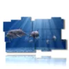 bilder ueber fische und delfinfamilie schwimmen im - version: 11 pannelli 184x104cm