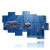 bilder ueber fische und delfinfamilie schwimmen im - version: 10 pannelli 186x115cm