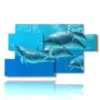 bilder beruehmter fische und delfine in gesellschaft - version: 7 pannelli 157x90cm