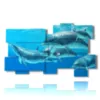 famous paintings fish and dolphins in company - version: 11 pannelli 193x115cm