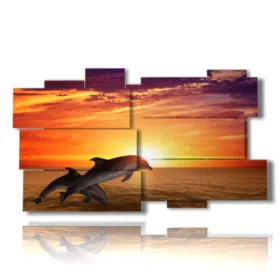 Painting on canvas of fish