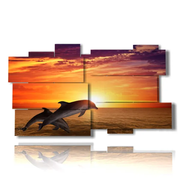 quadro su tela pesci