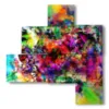 tableaux colores modernes delire de couleurs - version: 4 pannelli 103x107cm