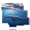 paintings tropical fish and half whale - version: 6 pannelli 113x99cm