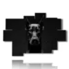 bild mit foto mit wuetendem hund - version: 9 pannelli 164x114cm