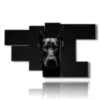 painting with photo with angry dog - version: 7 pannelli 172x103cm
