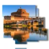 modern paintings rome at castel sant angelo - version: 6 pannelli 113x99cm