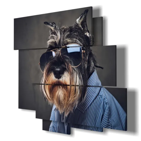Affiche de chiens avec des lunettes