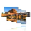 cuadros modernos roma en castel sant angelo - version: 7 pannelli 173x106cm