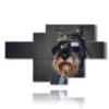 bild mit fotohunden mit brille - version: 7 pannelli 171x104cm
