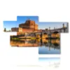 tableaux modernes rome au castel sant angelo - version: 7 pannelli 175x105cm
