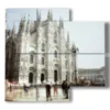 tableaux cathedrale de milan de jour - version: 4 pannelli 91x85cm