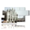 tableaux cathedrale de milan de jour - version: 7 pannelli 157x90cm
