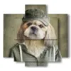 bilder hunde sportkleidung - version: 5 pannelli 89x85cm