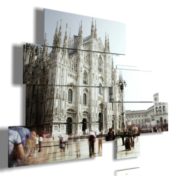 Paintings of Milan Cathedral during the day