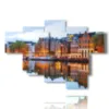 tableau avec photos maisons amsterdam - version: 6 pannelli 136x94cm