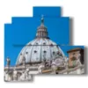 tableaux photographiques rome la coupole de saint pierre - version: 4 pannelli 83x78cm