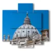 foto cuadros roma la cupula de san pedro - version: 5 pannelli 89x85cm