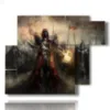 tableaux avec images de guerriers fantastiques - version: 6 pannelli 122x96cm