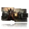 paintings with fantasy warriors images - version: 10 pannelli 183x100cm